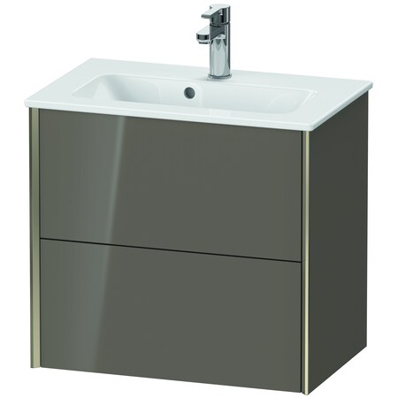Duravit Xviu Wall-Mounted Vanity Unit Flannel Gray High Gloss XV41780B189